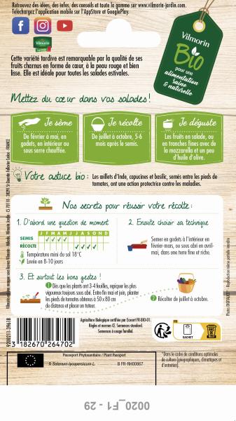 Potagères - Tomate Coeur de Bœuf (Cuor di Bue) - BIO - MEDIA_PACKAGING_VERSO